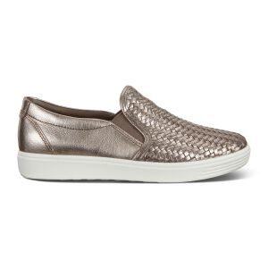 ECCO Soft 7 Womens Slip-on Shoes Stone Metallic (47011351147)