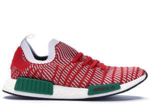 adidas NMD R1 STLT Primeknit Christmas Collegiate Red/Cloud White/Bold Green (D96820)