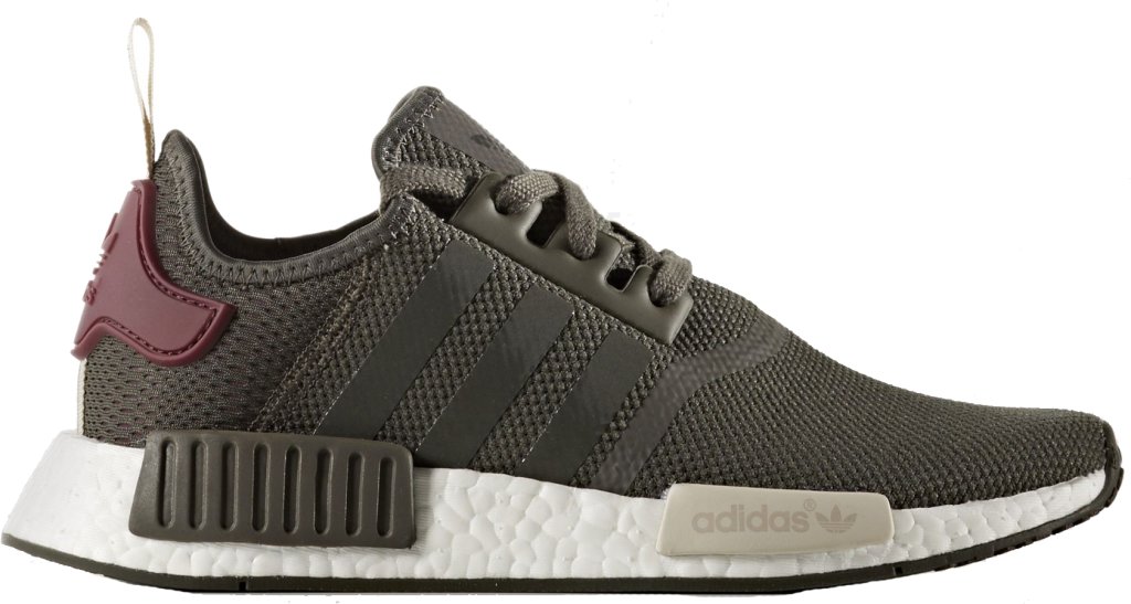 adidas NMD R1 Ultility Grey (W) Utility Grey/Utility Grey/Maroon (BA7752)