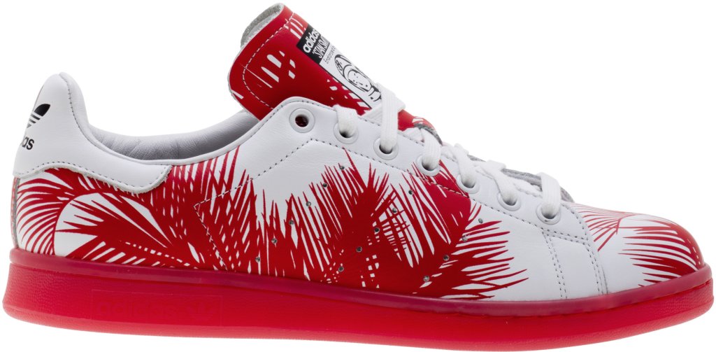 adidas Stan Smith Pharrell BBC Palm Tree Red CORE BLACK/RED/FTWR WHITE (S82072)