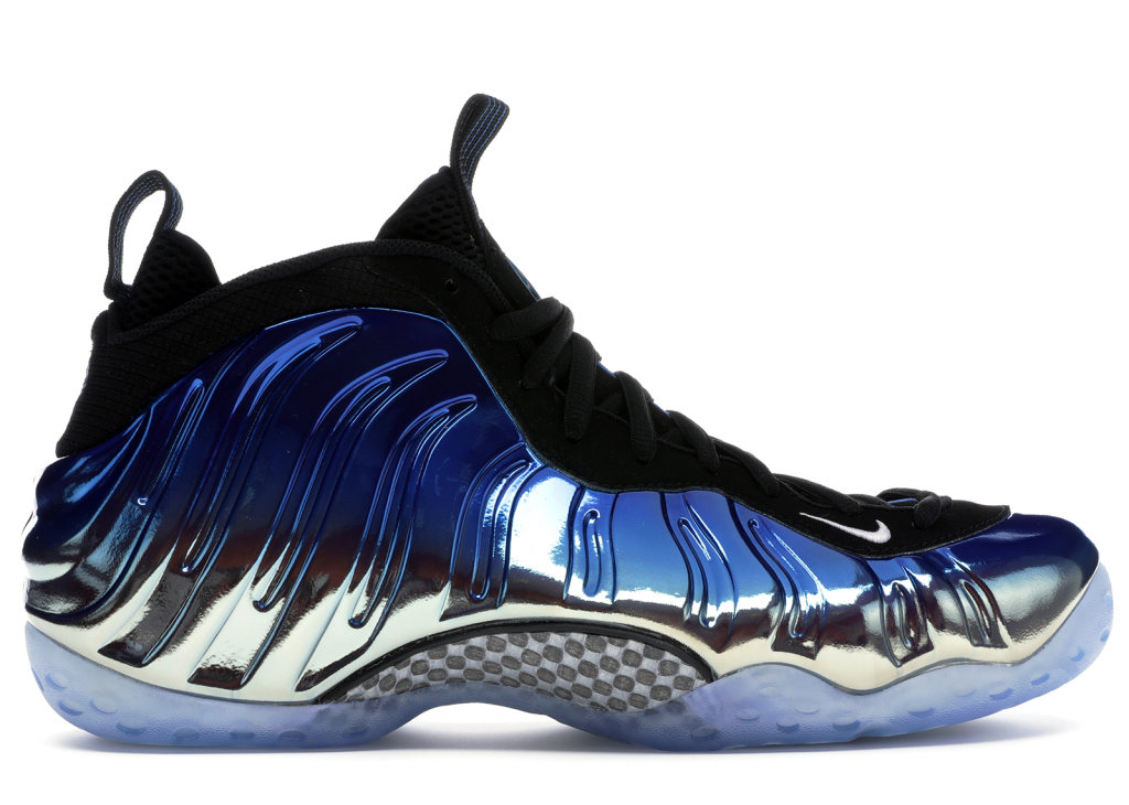 Nike Air Foamposite One Blue Mirror Metallic Silver/Black-Dark Neon Royal-White (575420-008)
