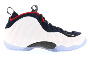 Nike Air Foamposite One Olympic Obsidian/University Red-Metallic Gold-White (575420-400)