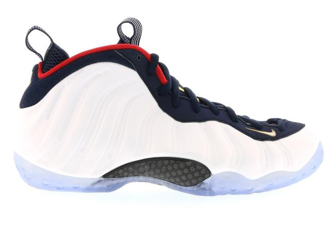 Nike Air Foamposite One Olympic Obsidian/University Red-Metallic Gold-White (575420-400)