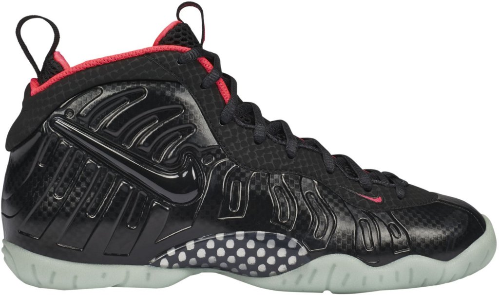 Nike Air Foamposite Pro Yeezy (GS) Black/Laser Crimson (644792-001)