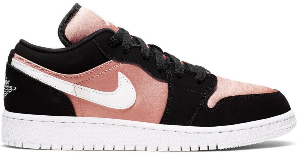 Jordan 1 Low Black White Rose Gold (GS) Black/White-Rose Gold (554723-090)