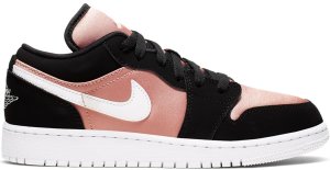 Jordan 1 Low Black White Rose Gold (GS) Black/White-Rose Gold (554723-090)