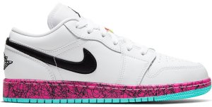 Jordan 1 Low Multi-Color Midsoles White (GS) White/Black-Multi-Color (CV9548-100)