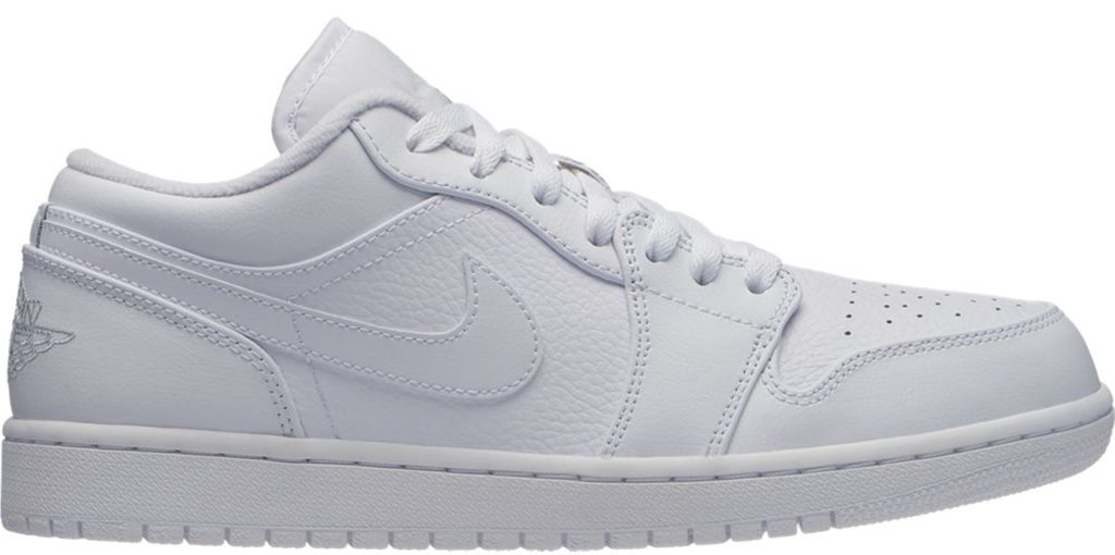 Jordan 1 Low Triple White (2019) White/Pure Platinum (553558-111/553558-112)