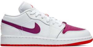 Jordan 1 Low White True Berry (GS) White/Rush Pink-True Berry (554723-161)