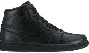 Jordan 1 Mid Black Dark Grey Outsole (GS) Black/Black-Dark Grey (554725-021)