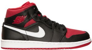 Jordan 1 Mid Black Gym Red White Black/Gym Red-Black-White (554724-020)