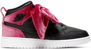 Jordan 1 Mid Bow Black Noble Red (GS) Black/Black-Noble Red (CK5678-006)