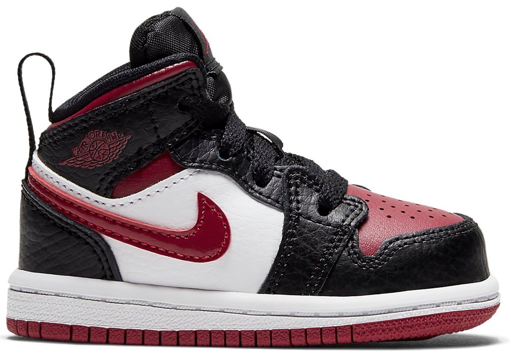 Jordan 1 Mid Bred Toe (TD) Black/Noble Red-White (640735-066)