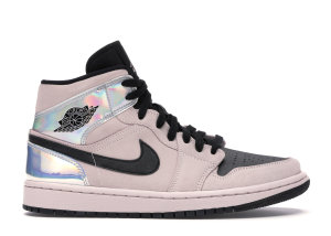 Jordan 1 Mid Dirty Powder Iridescent (W) Beige/Black (BQ6472-602)