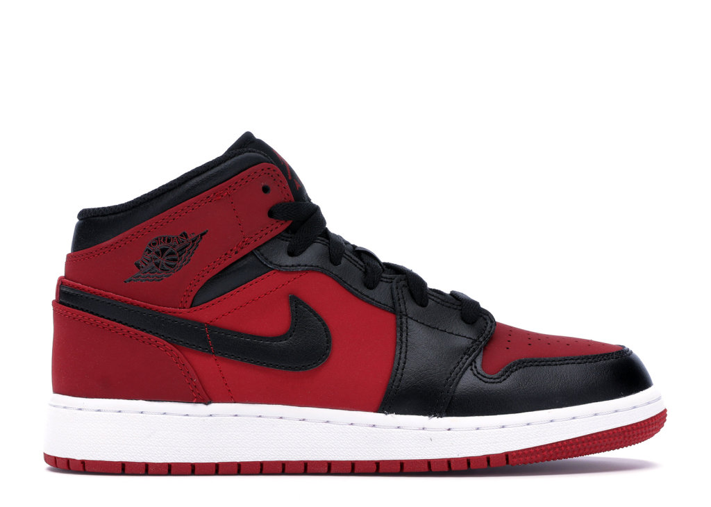Jordan 1 Mid Gym Red Black (GS) Gym Red/Black-White (554725-610)