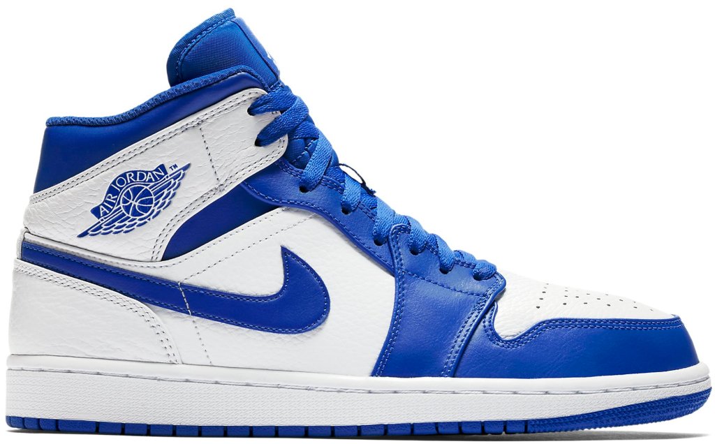 Jordan 1 Mid Hyper Royal White/Hyper Royal-White (554724-114)