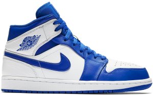 Jordan 1 Mid Hyper Royal White/Hyper Royal-White (554724-114)