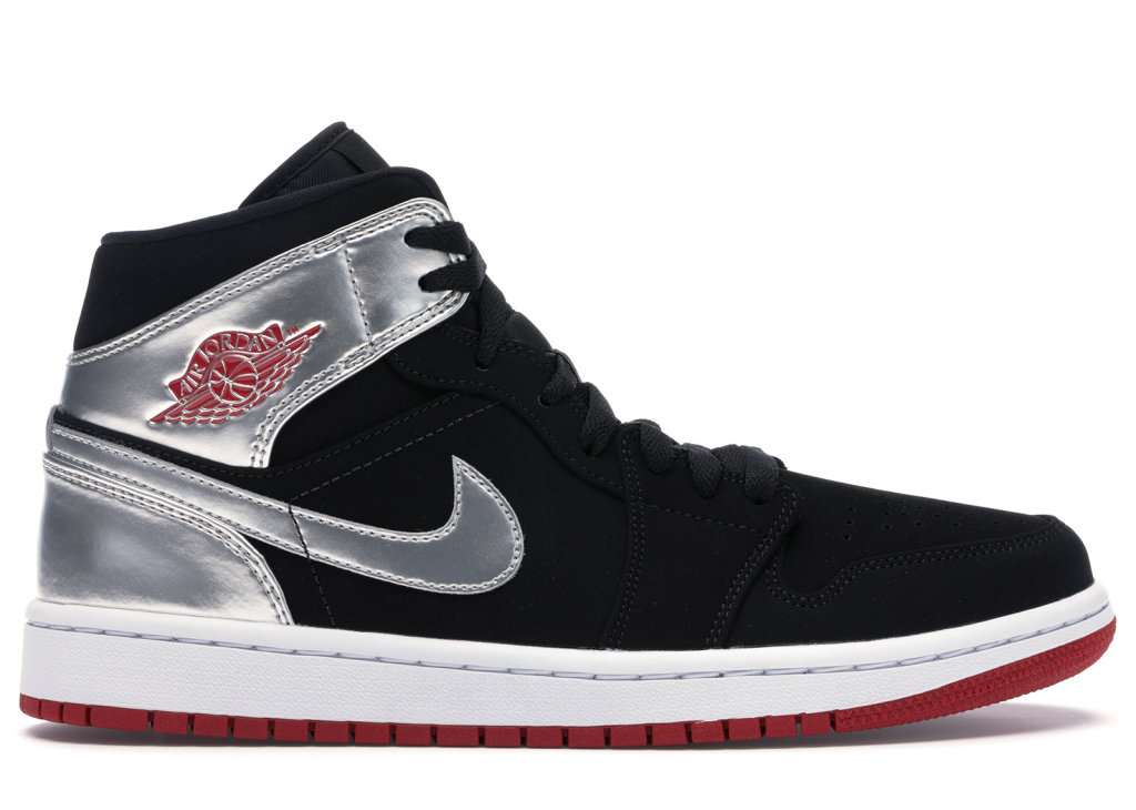 Jordan 1 Mid Johnny Kilroy Black/Gym Red-Metallic Silver (554724-057)