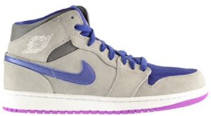 Jordan 1 Mid Matte Silver Laser Purple Matte Silver/Matte Silver-Laser Purple-Deep Royal Blue (554724-008)