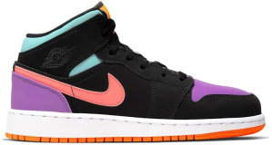 Jordan 1 Mid Multi-Color (GS) Black/Multi-Color (554725 083)