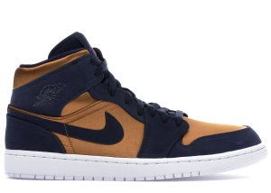 Jordan 1 Mid Obsidian Desert Ochre Obsidian/Hyper Violet-Desert Ore-White (852542-401)