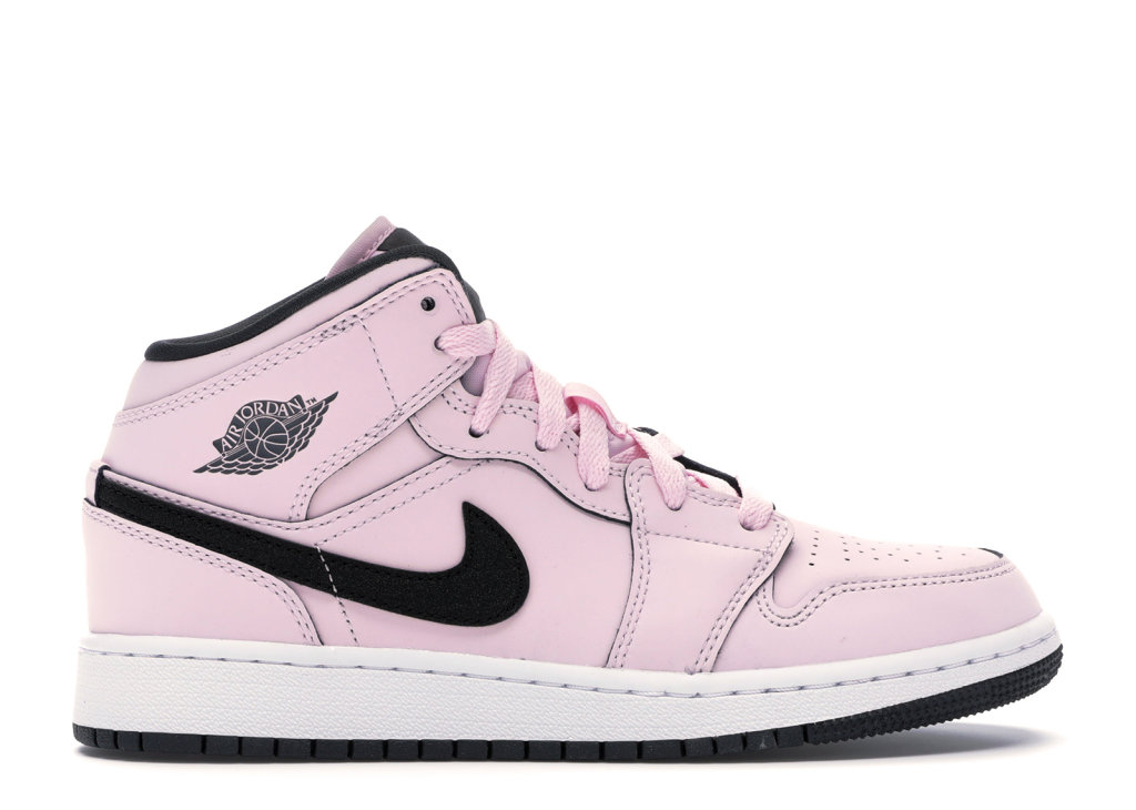 Jordan 1 Mid Pink Foam (GS) Pink Foam/Black-White (555112-601)