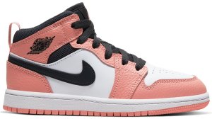 Jordan 1 Mid Pink Quartz (PS) Pink Quartz/Dark Smoke Grey-White (640737-603)