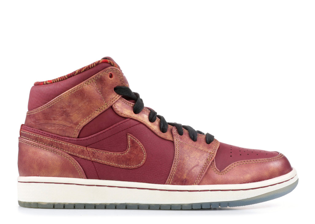 Jordan 1 Mid Retro BHM Deep Garnet/Deep Garnet-Metallic Gold-White (647561-605)