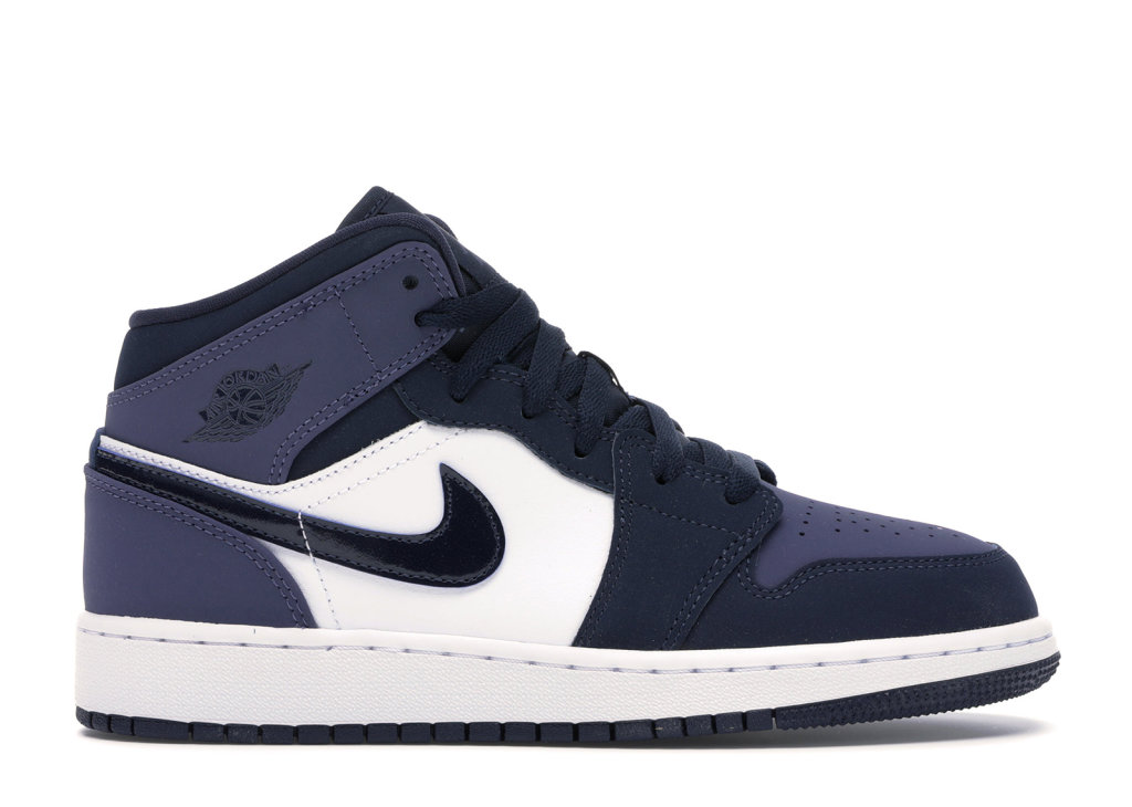 Jordan 1 Mid Sanded Purple (GS) Obsidian/Sanded Purple-White (554725-445)