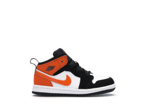 Jordan 1 Mid Shattered Backboard (TD) Black/Starfish-Starfish-White (640735-058)
