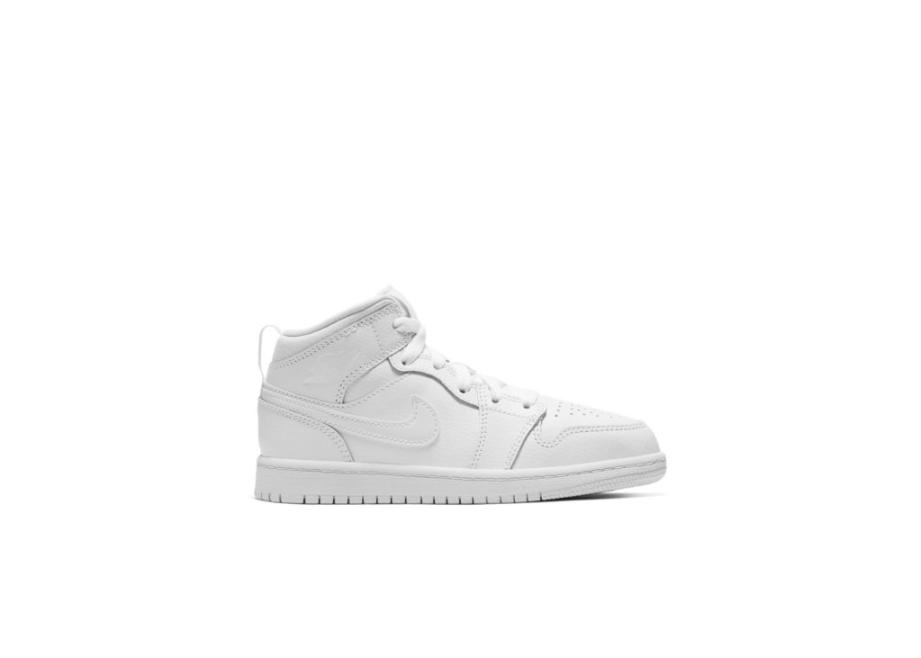 Jordan 1 Mid Triple White (PS) White/White/White (640734-126)