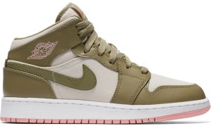 Jordan 1 Mid Trooper Bleached Coral (GS) Trooper/Bleached Coral (555112-225)