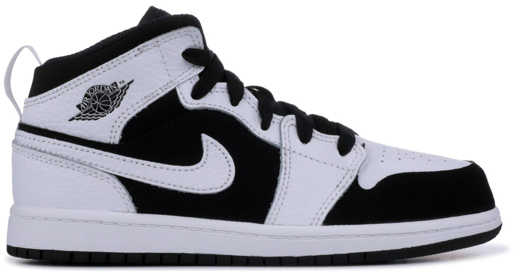 Jordan 1 Mid White Black (PS) White/Black-White (640734-113)