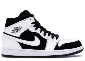 Jordan 1 Mid White Black White/Black-White (554724-113)