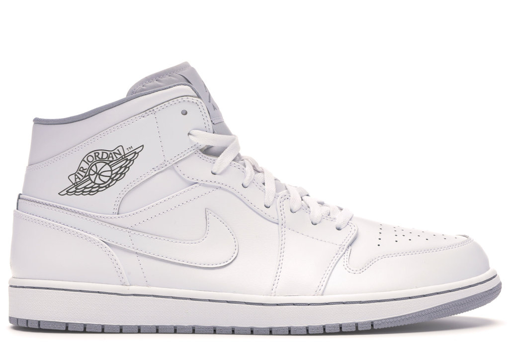 Jordan 1 Mid White Wolf Grey (2016) White/White-Wolf Grey (554724-112)