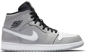 Jordan 1 Mid Wolf Grey Black White Wolf Grey/White-Black (554724-046)