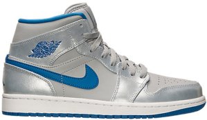 Jordan 1 Mid Wolf Grey Sport Blue Wolf Grey/Sport Blue-White (554724-025)