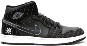 Jordan 1 Retro Barons Away Black/White-Silver-Dark Charcoal (325514-012)