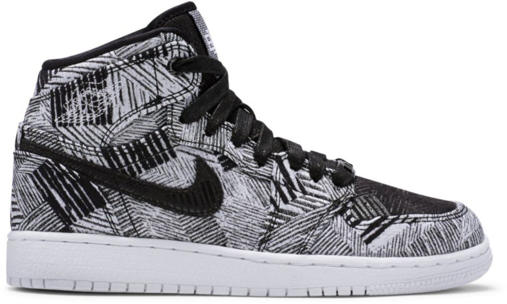 Jordan 1 Retro BHM 2015 (GS) White/Black (739640-110)