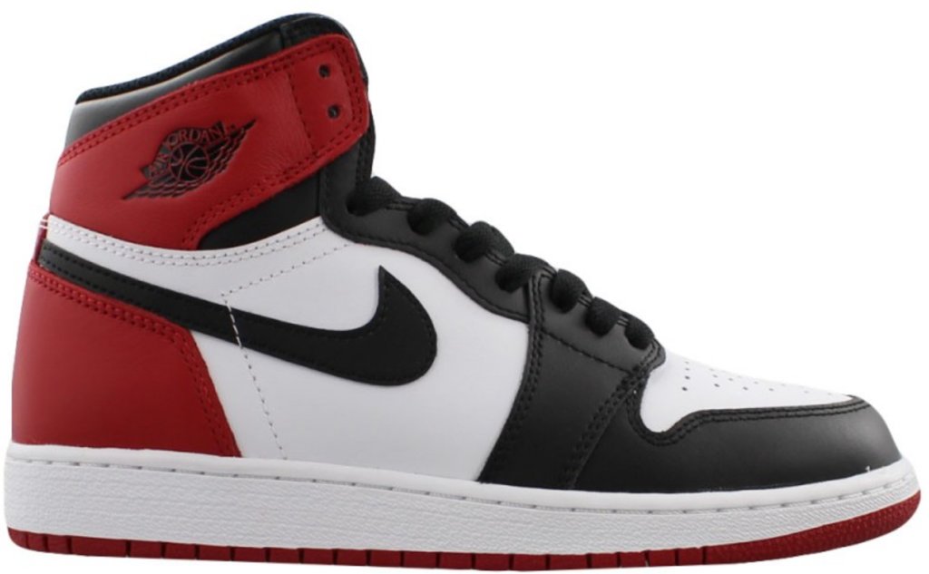 Jordan 1 Retro Black Toe (2016) (GS) Black/White-Varsity Red (575441-125)