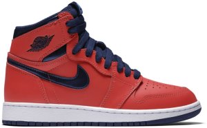 Jordan 1 Retro David Letterman (GS) Light Crimson/Midnight Navy-University Blue-White (575441-606)