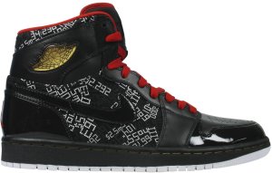 Jordan 1 Retro Hall of Fame Pack Black/Varsity Red-White-Metallic Gold (371498-012)