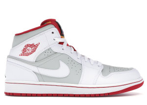 Jordan 1 Retro Hare (2009) Light Silver/White-True Red (374454-011)