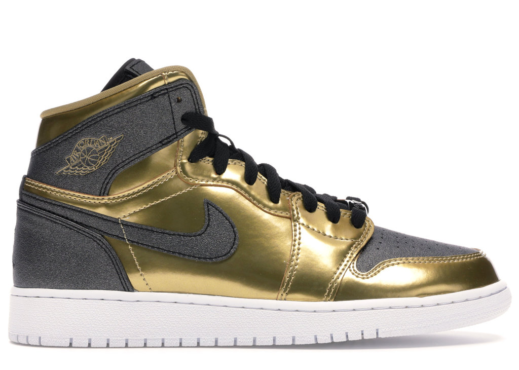 Jordan 1 Retro BHM 2017 (GS) Metallic Gold/Black-White (909805-700)