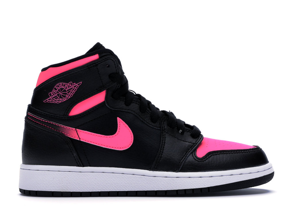 Jordan 1 Retro High Black Hyper Pink (GS) Black/Black-Hyper Pink-White (332148-019)