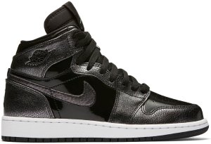 Jordan 1 Retro High Black Patent (GS) Black/Black-Anthracite-White (705300-017)