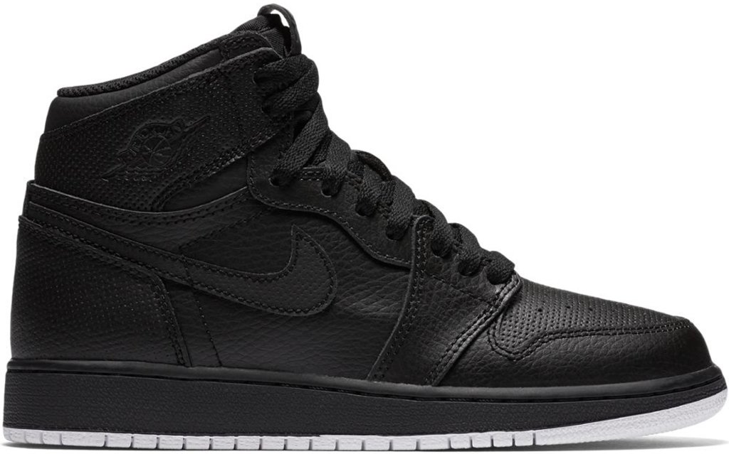 Jordan 1 Retro High Black Perforated (GS) Black/White-Black (575441-002)