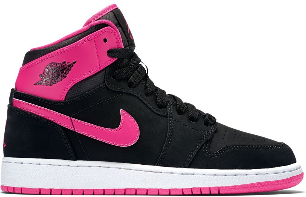 Jordan 1 Retro High Black Vivid Pink (GS) Black/Vivid Pink-White (332148-008)