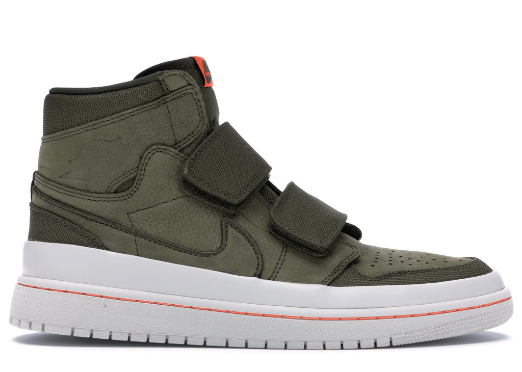 Jordan 1 Retro High Double Strap Olive Canvas Olive Canvas/Light Bone-Cone (AQ7924-305)