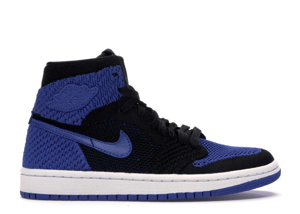 Jordan 1 Retro High Flyknit Royal (GS) Black/Game Royal-White (919702-006)